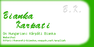 bianka karpati business card